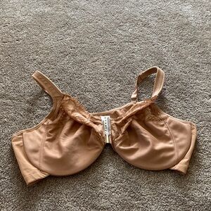 Glamorise Tan Full Coverage Support Bra 48D Underwire Comfort SIZE 48D